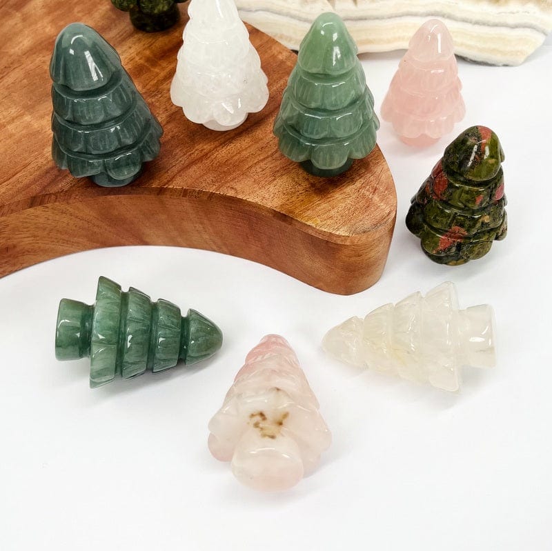 gemstone trees displayed to show the different angles 