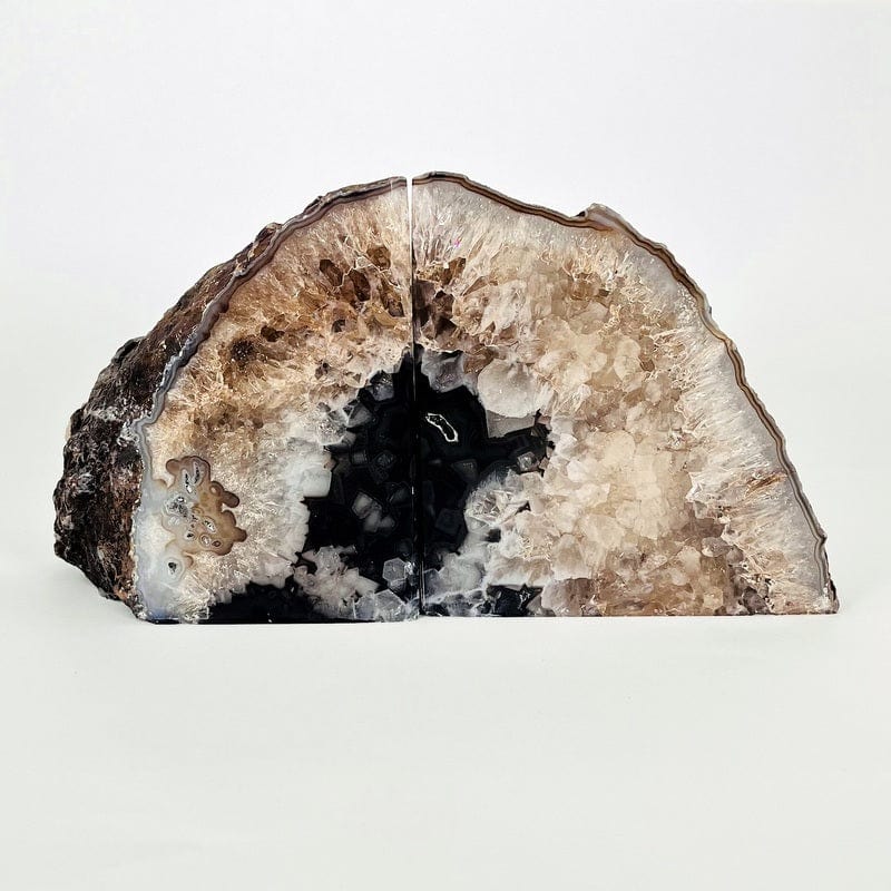 black agate bookend close up
