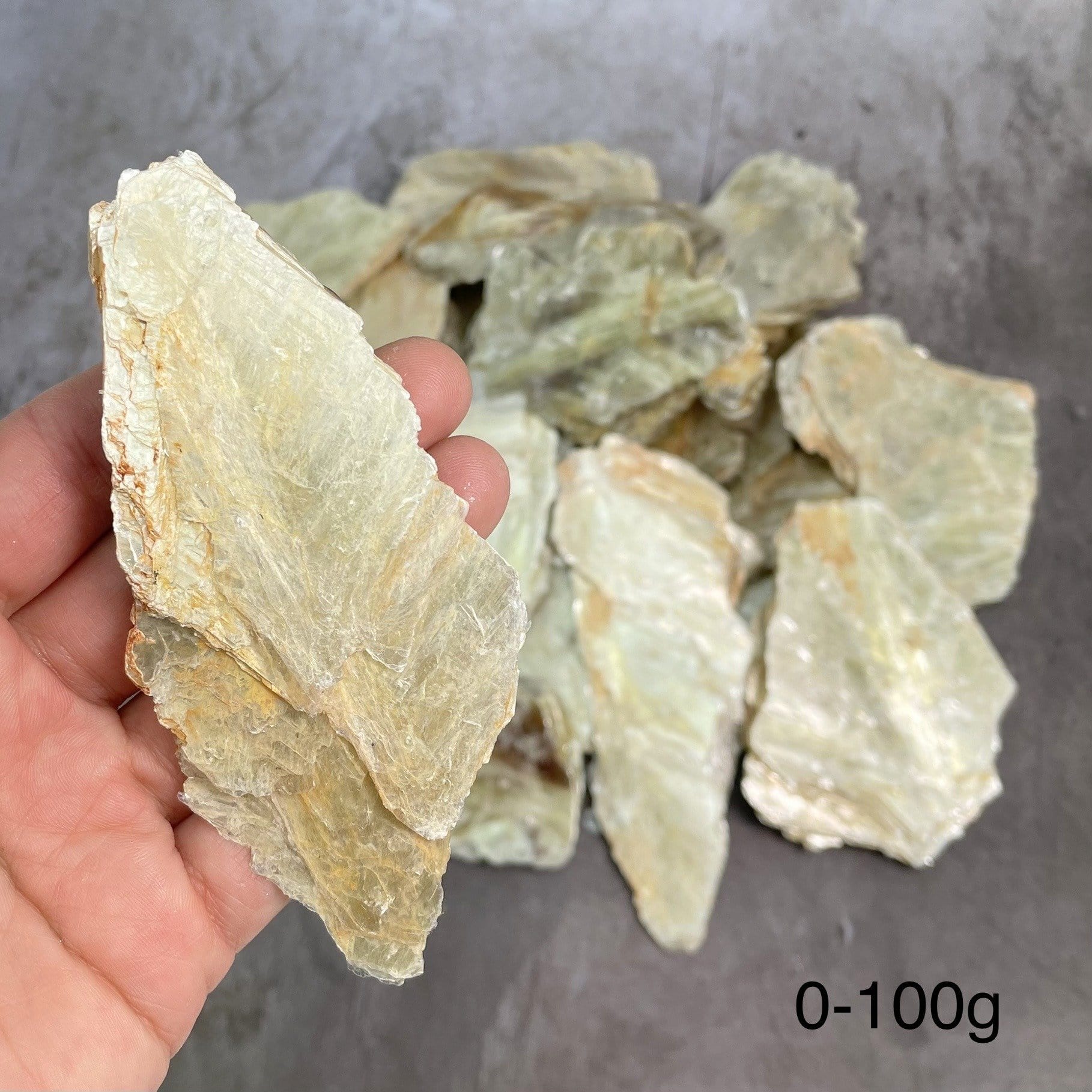 piece of mica in a hand