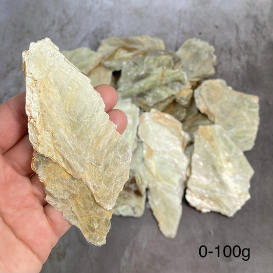 piece of mica in a hand