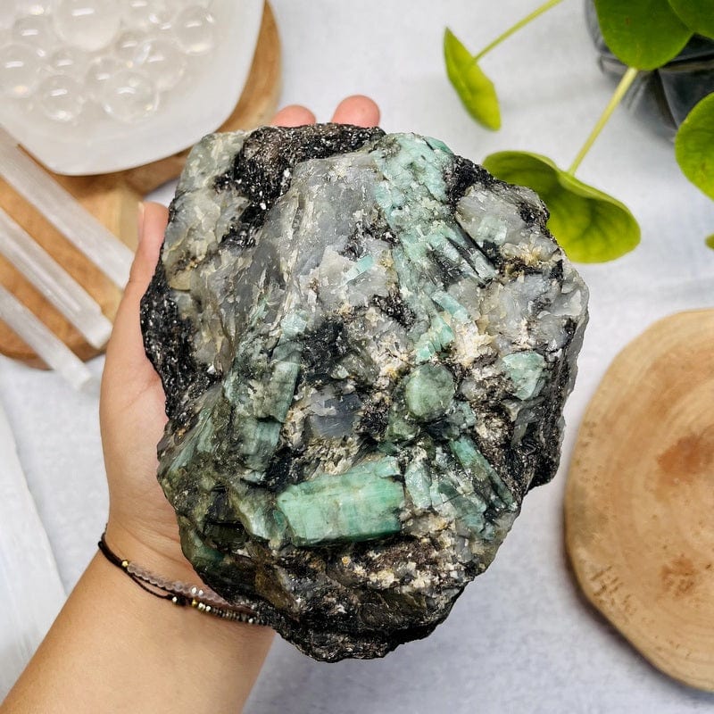 Natural Rough Emerald Crystals in Matrix - By Weight