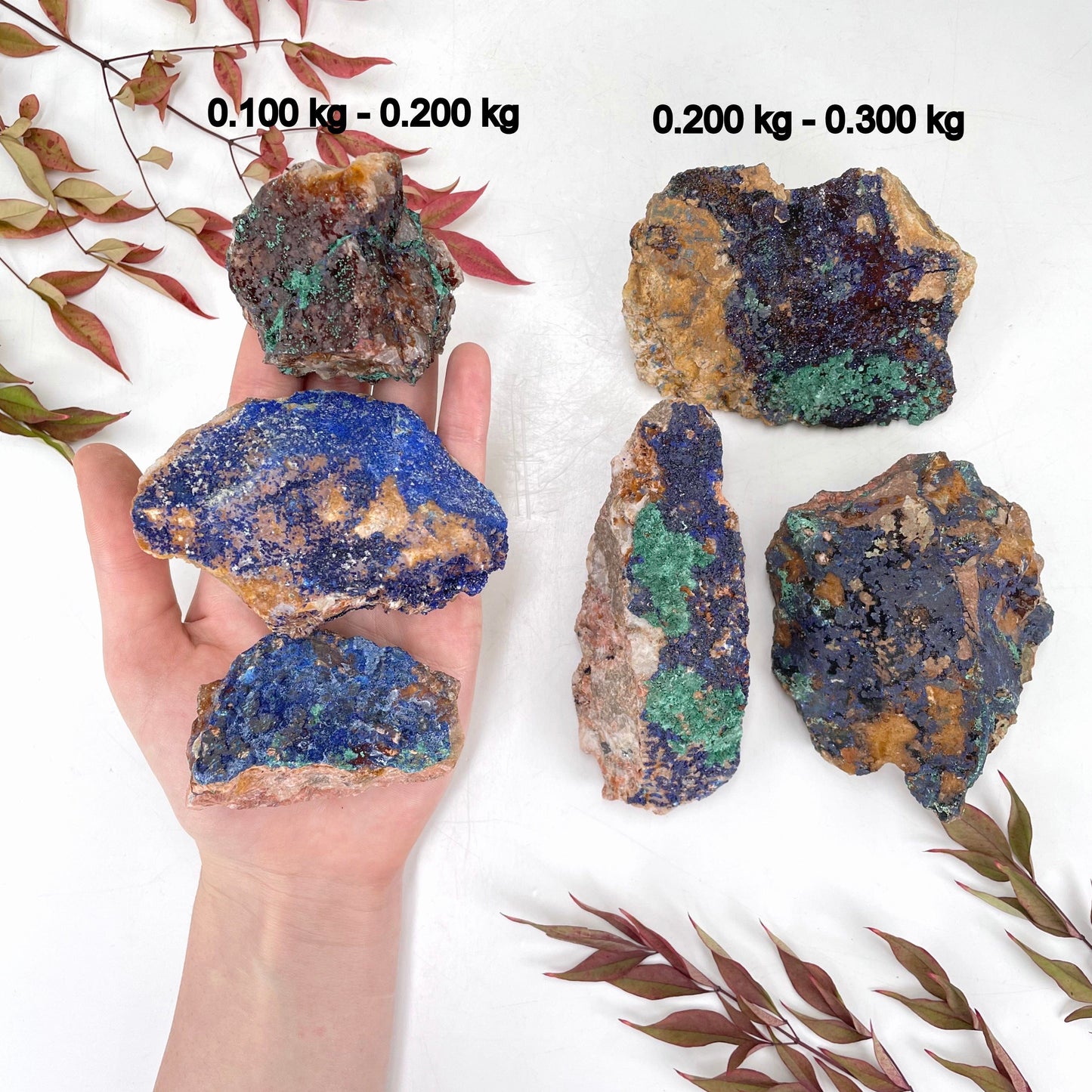 Azurite with Malachite Stone - By Weight