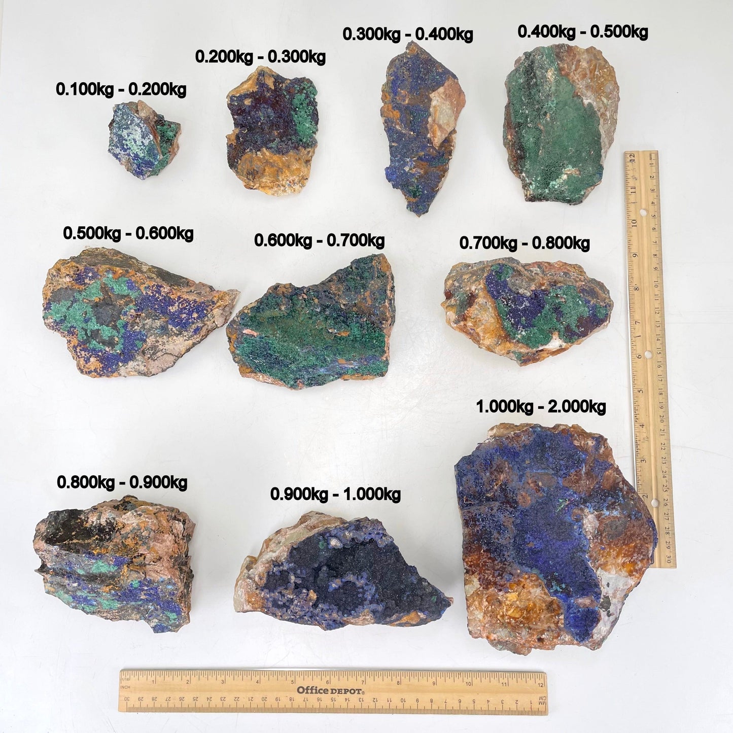 Azurite with Malachite Stone - By Weight