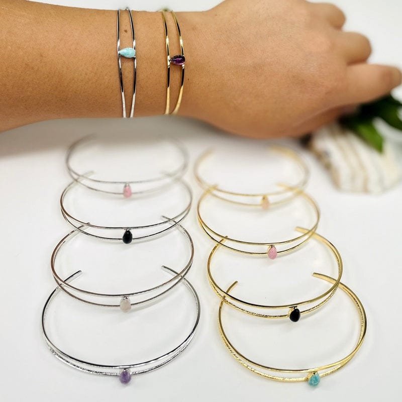 bracelets on wrist for size reference 