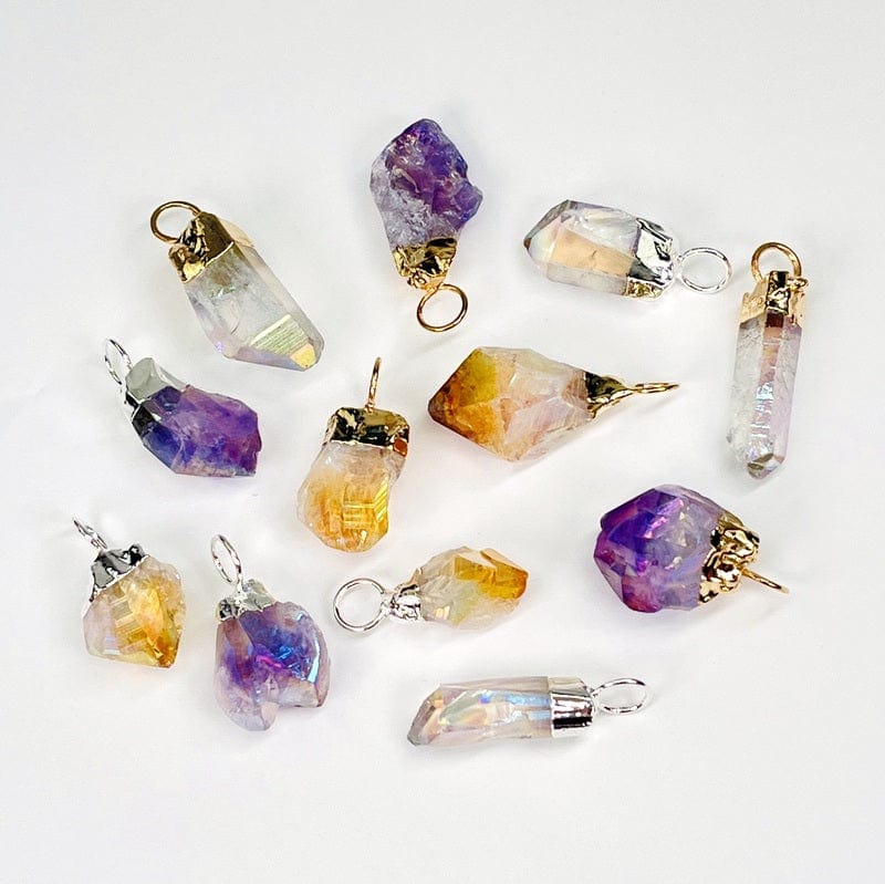 close up of the details on the pendants 
