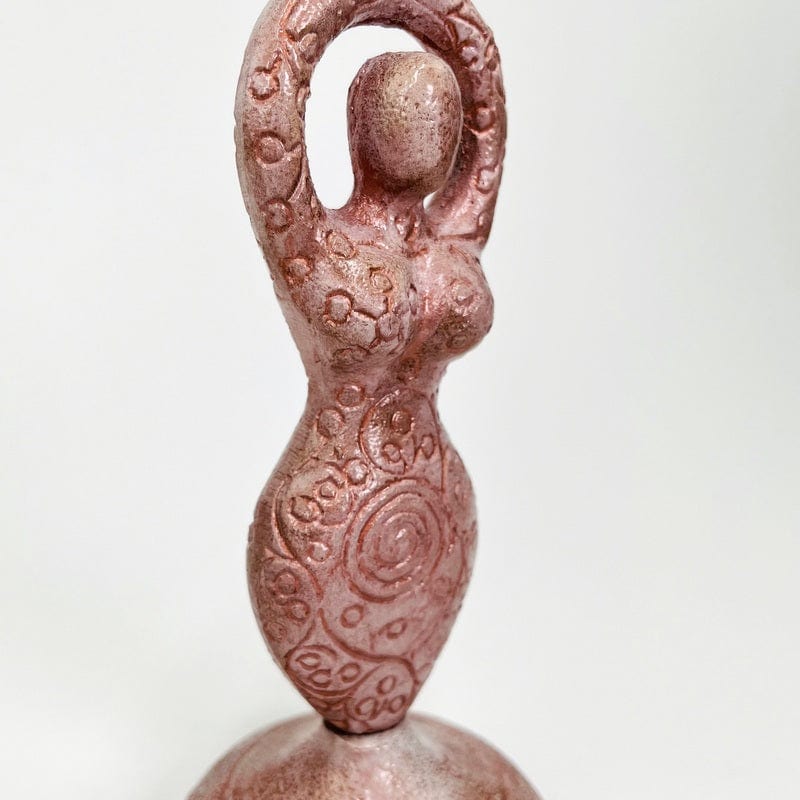 close up of the details on the goddess 