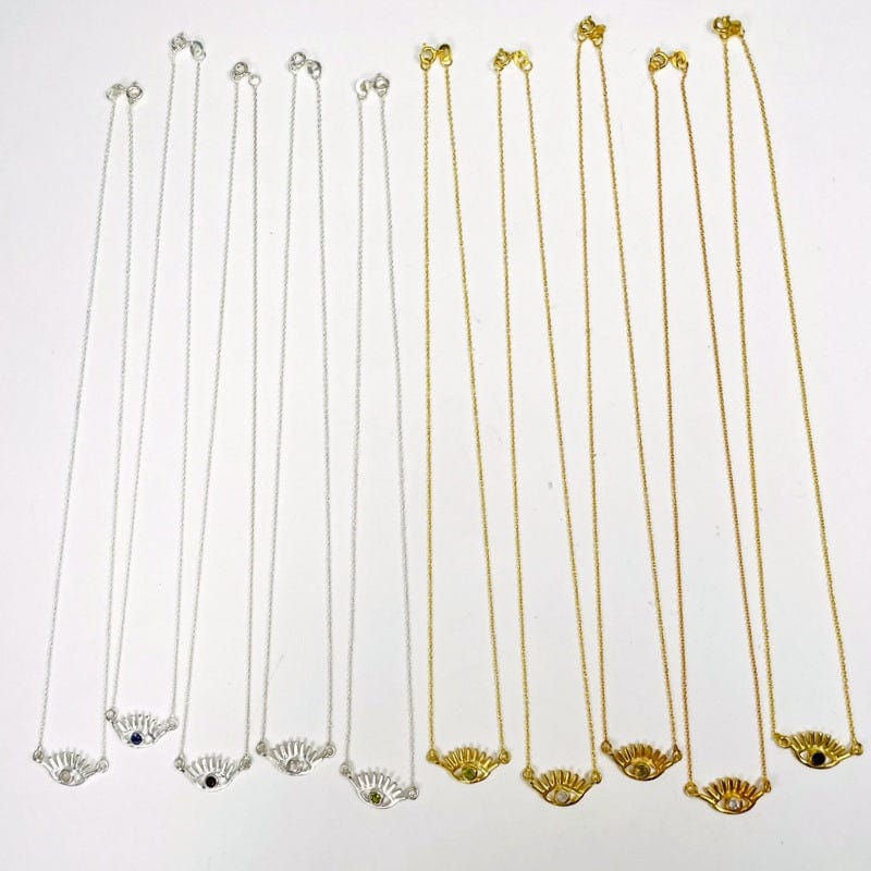 necklaces available in silver and gold with the gemstone of your choice 