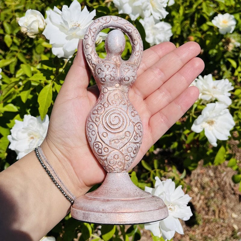 earth goddess in hand for size reference 