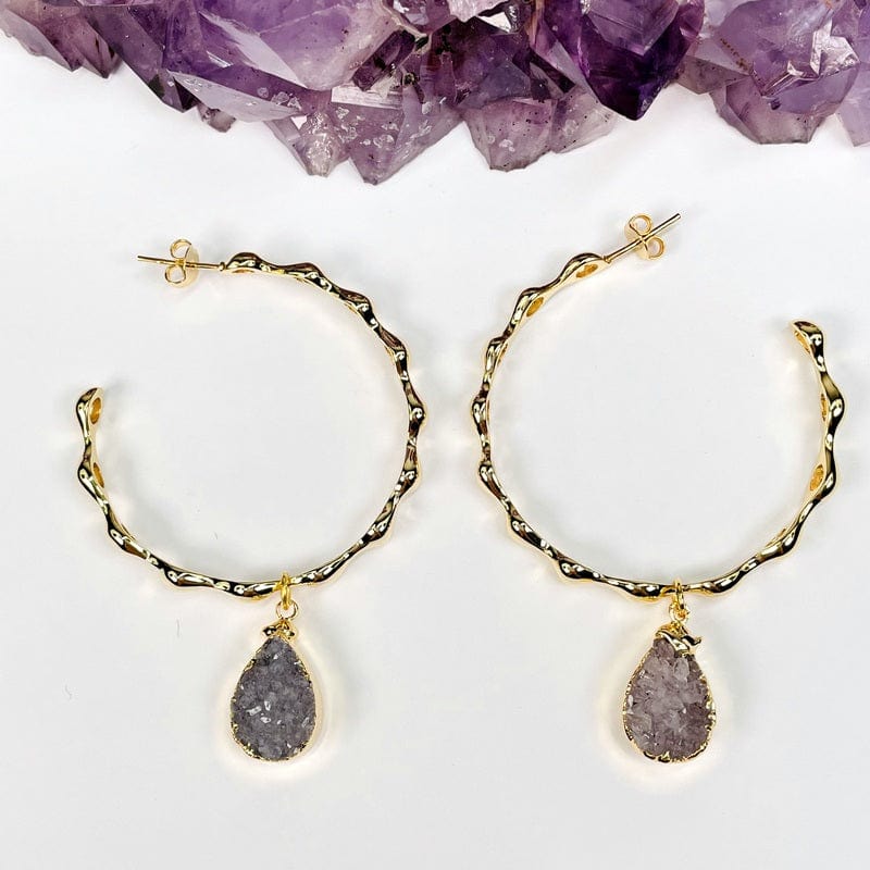 close up of the details on the earrings 