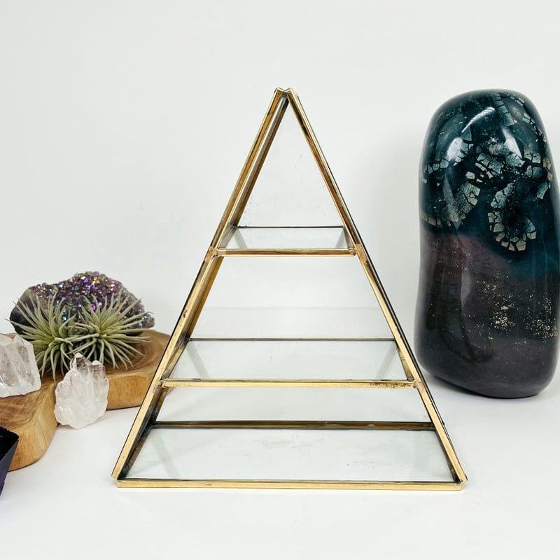 crystal display set up as home decor 