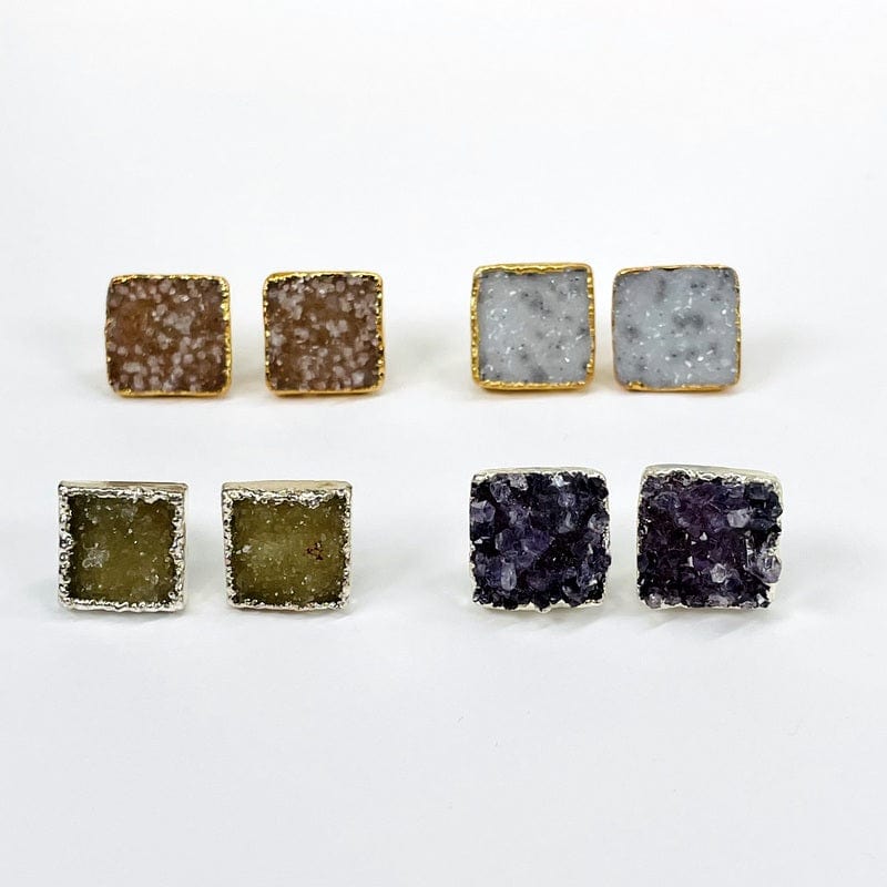 close up of the earring pairs 