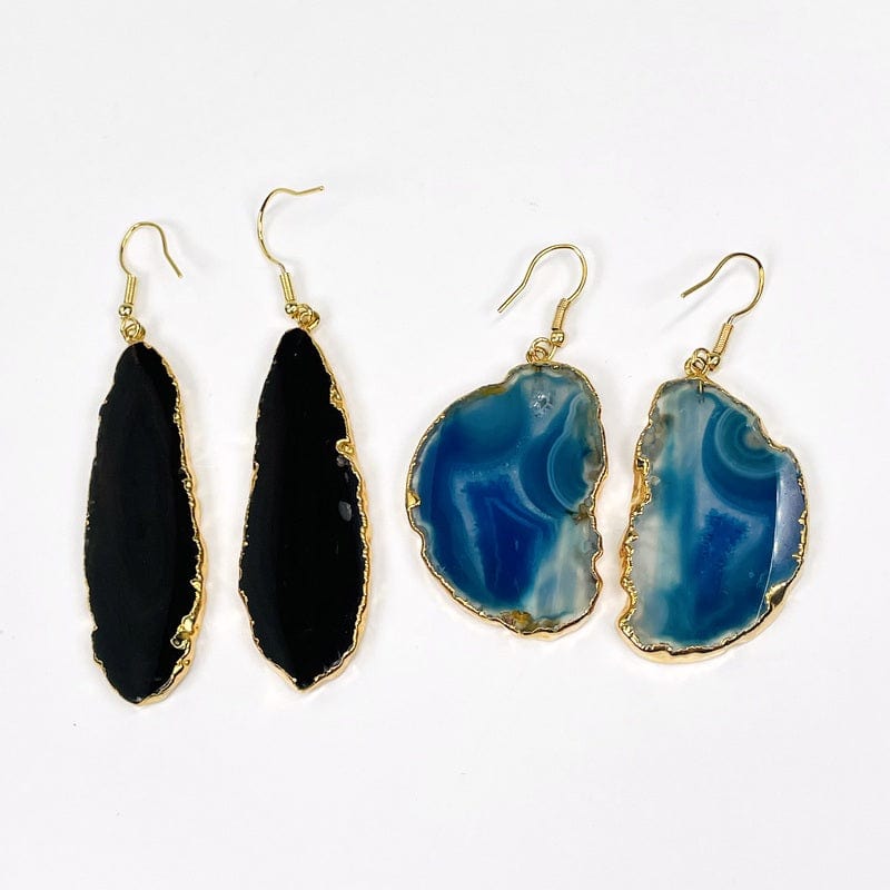 back side of the earrings are plain 