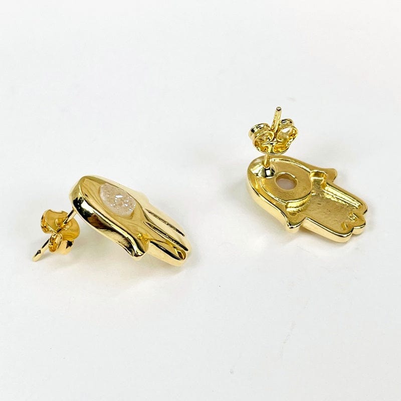 side and back view of the earrings 
