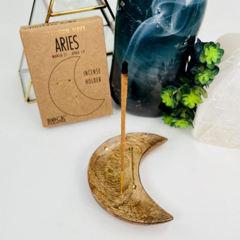close up of the moon crescent set up as home decor 