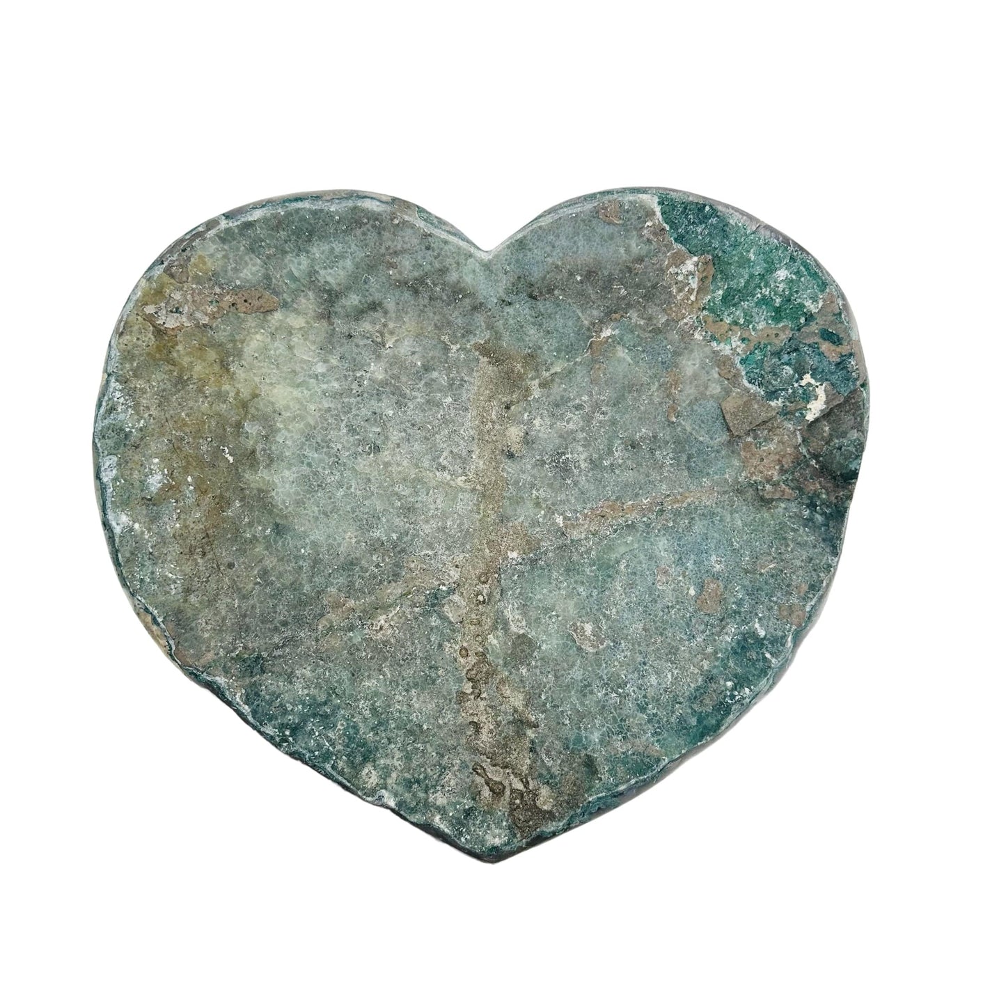 back side of the amethyst heart is left raw and natural