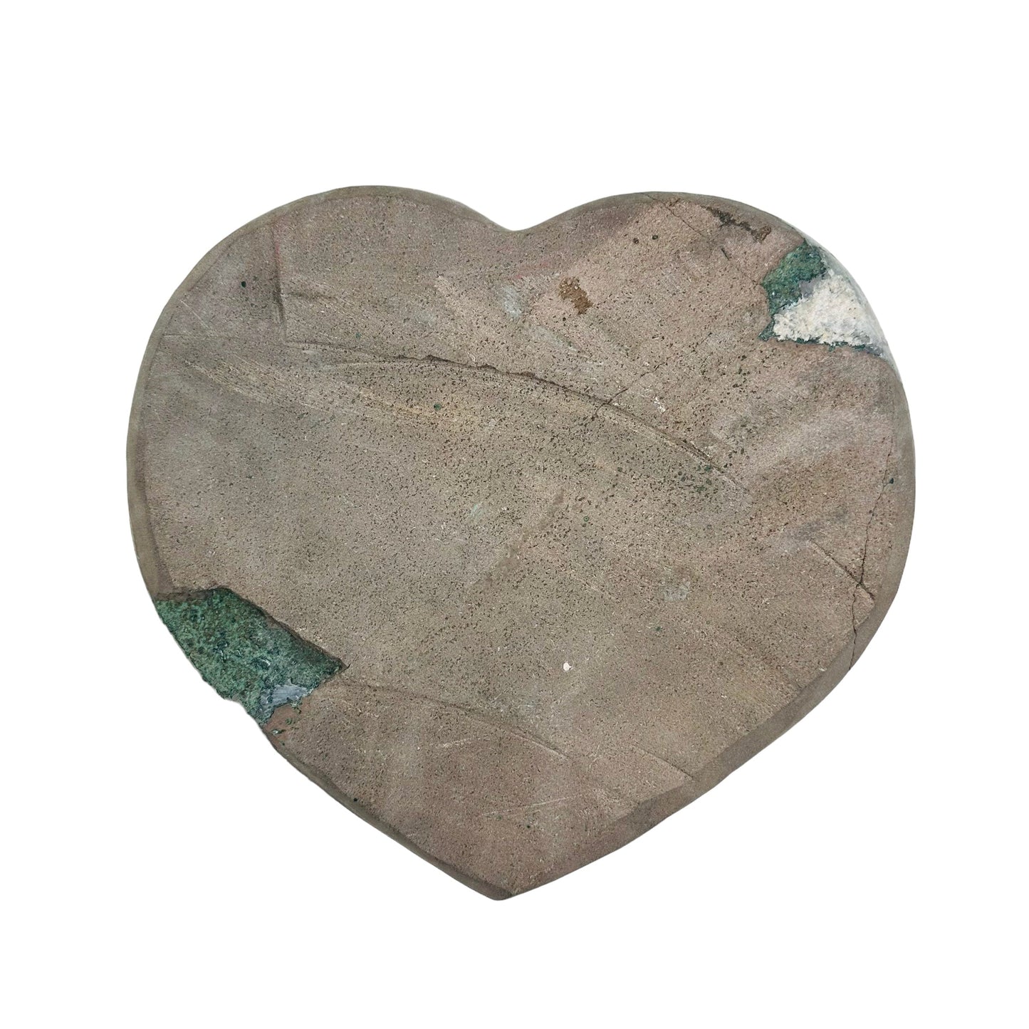 back side of the heart is left raw and natural 