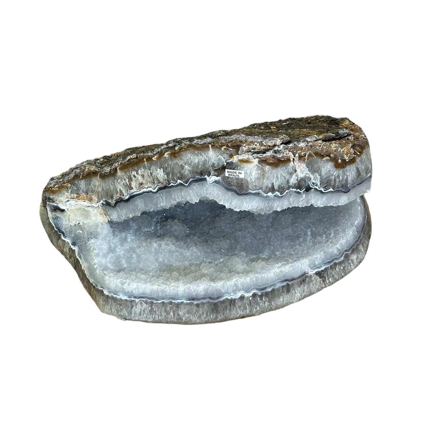 Semi-polished Agate Freeform with Druzy sparkle  Large Crystal Over 123pounds