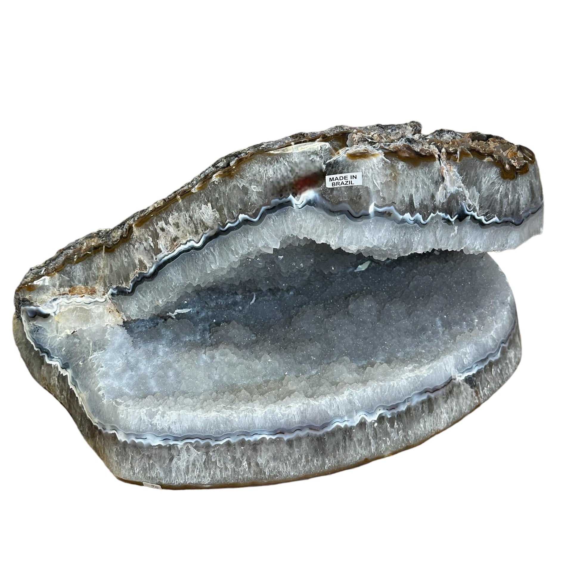 Semi-polished Agate Freeform with Druzy sparkle 
