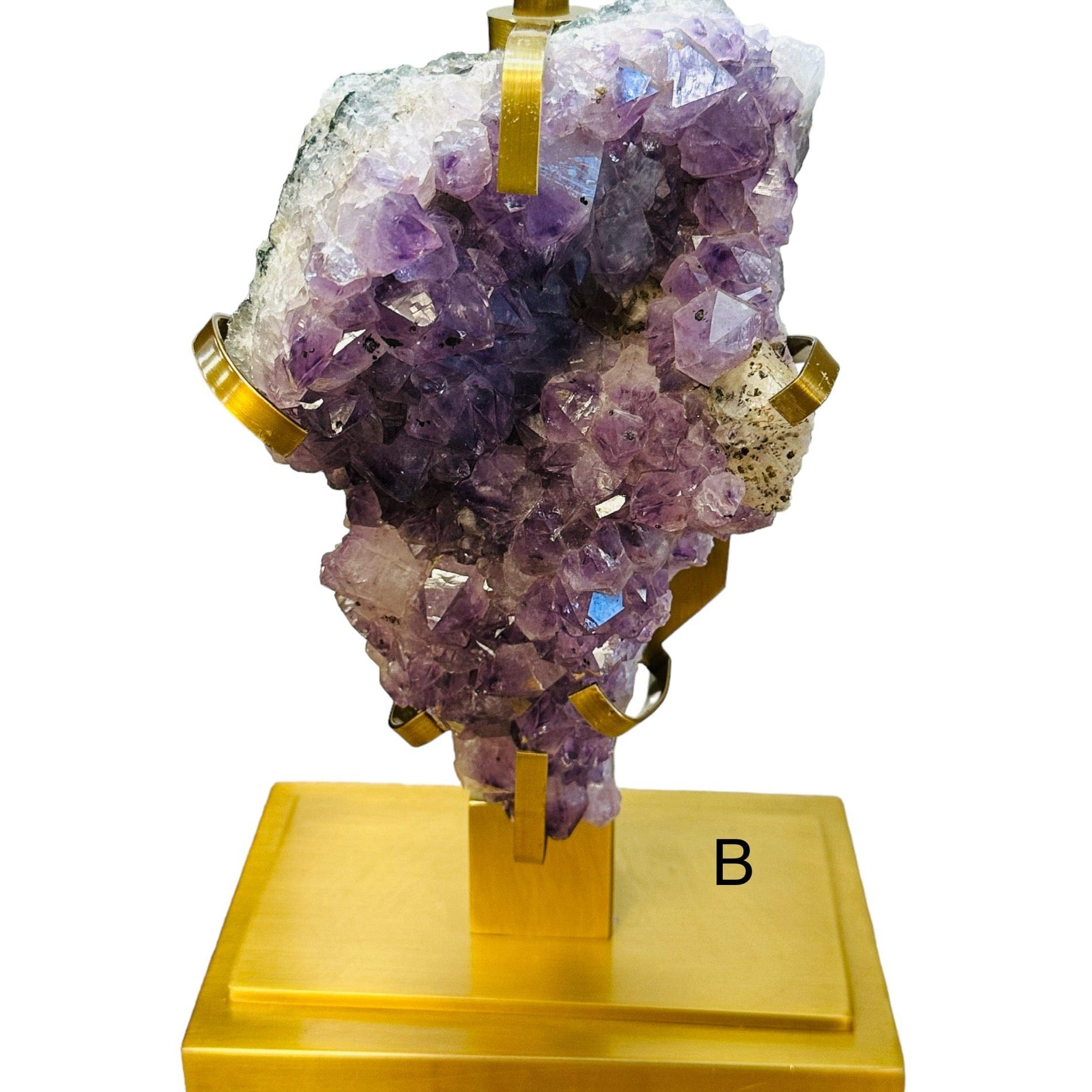 close up of the amethyst cluster on option B