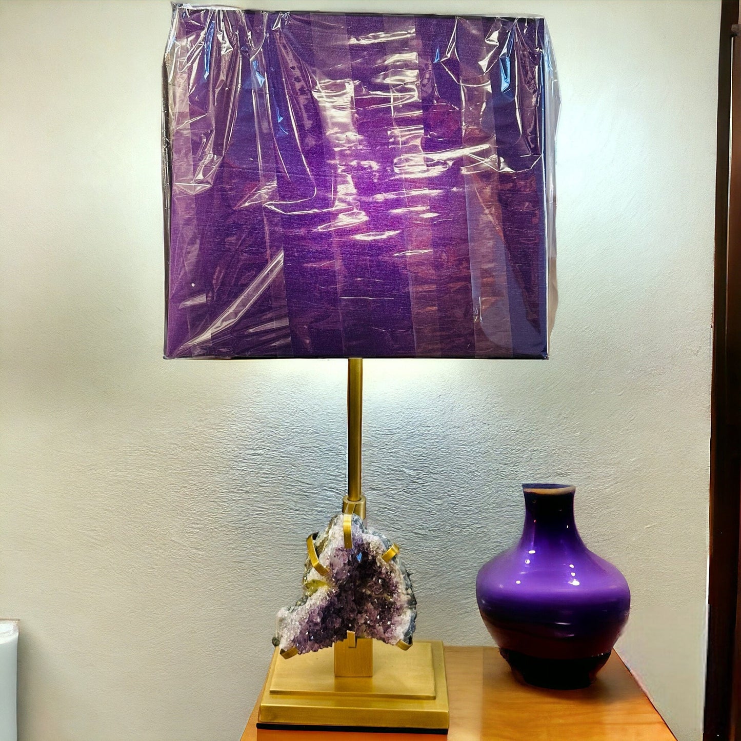 crystal lamp displayed as home decor 