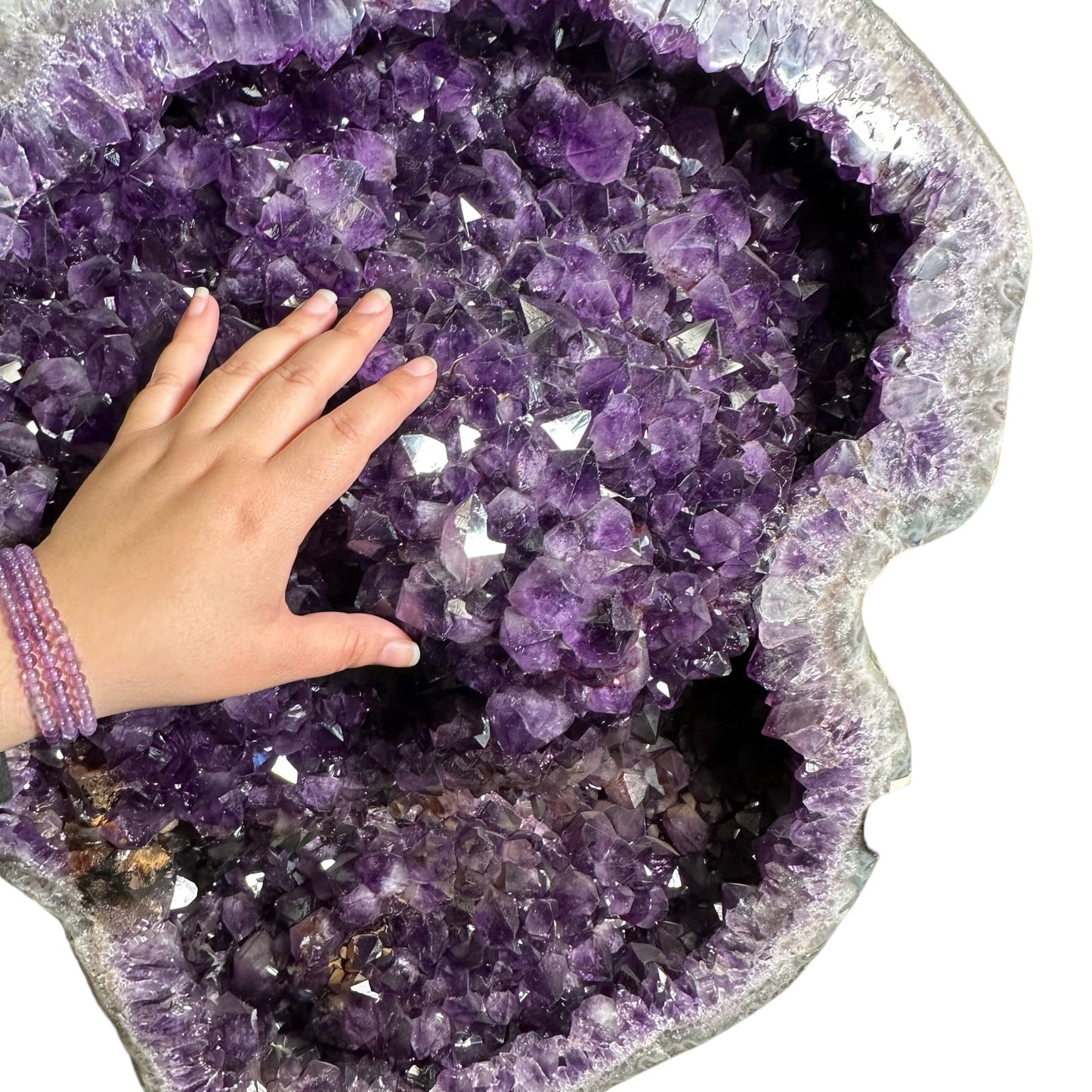 hand next to cluster for size reference 