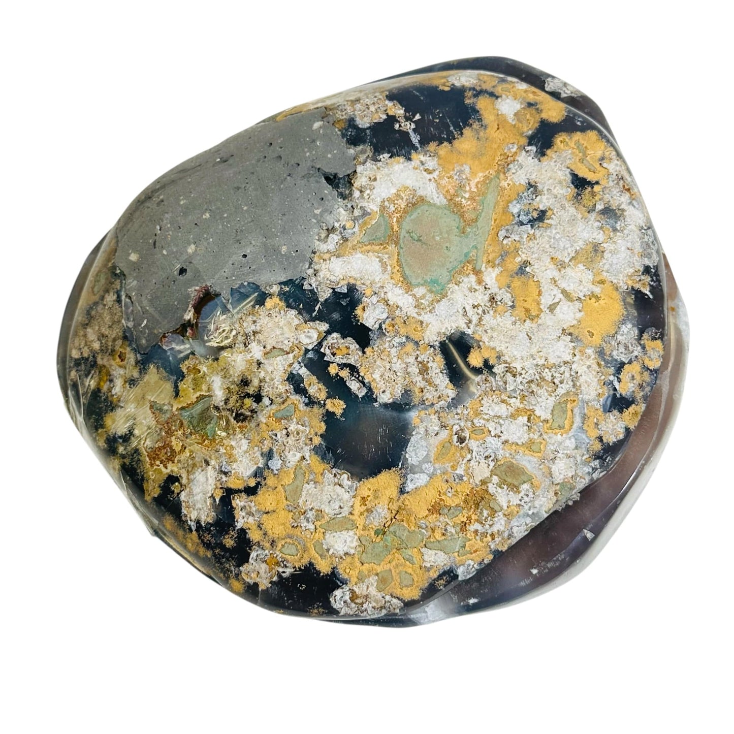 close up of the agate geode 