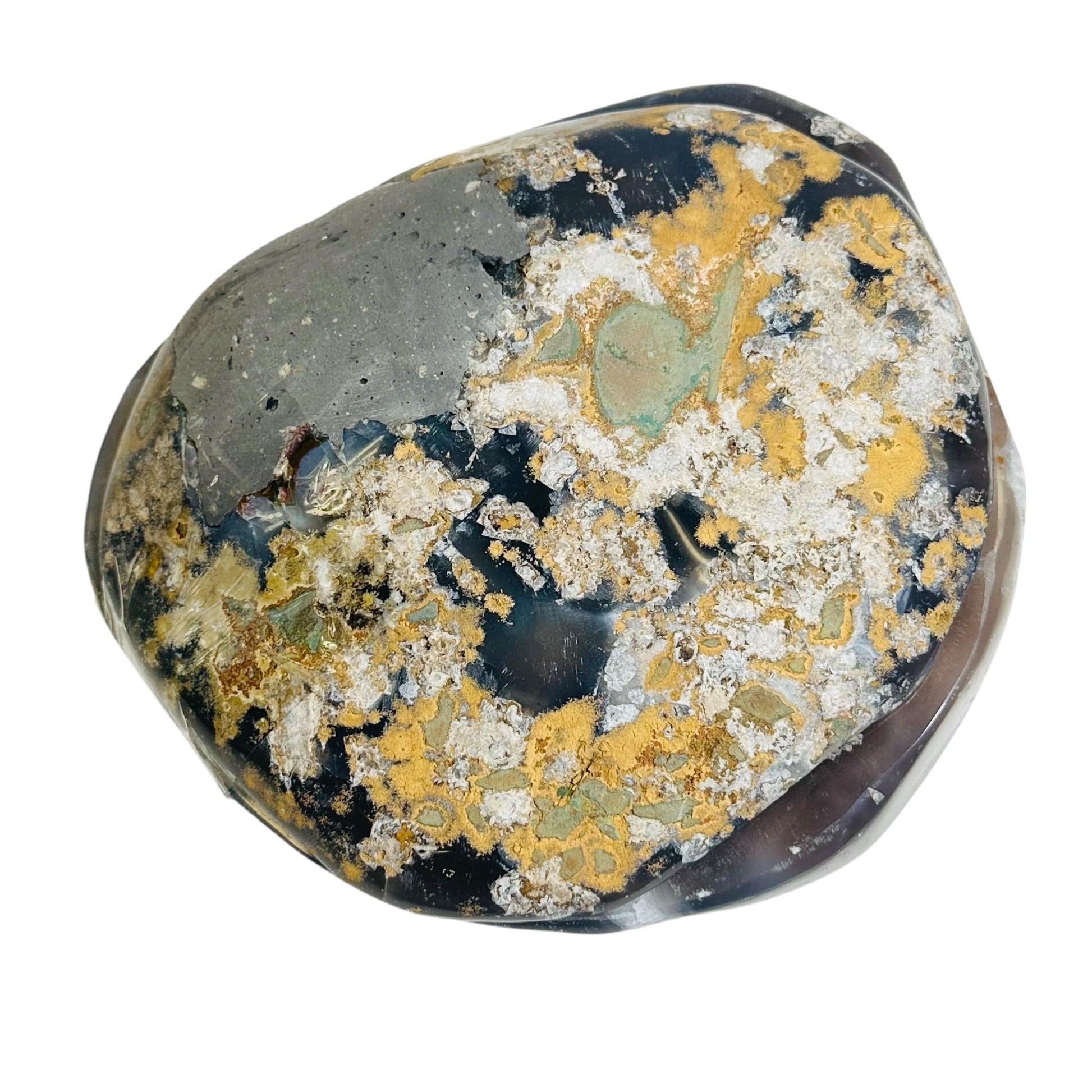 close up of the agate geode 