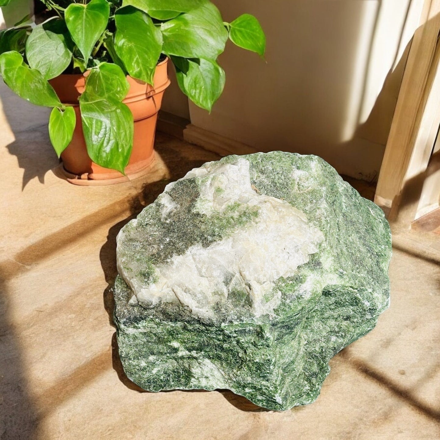 jadeite crystal displayed as home decor