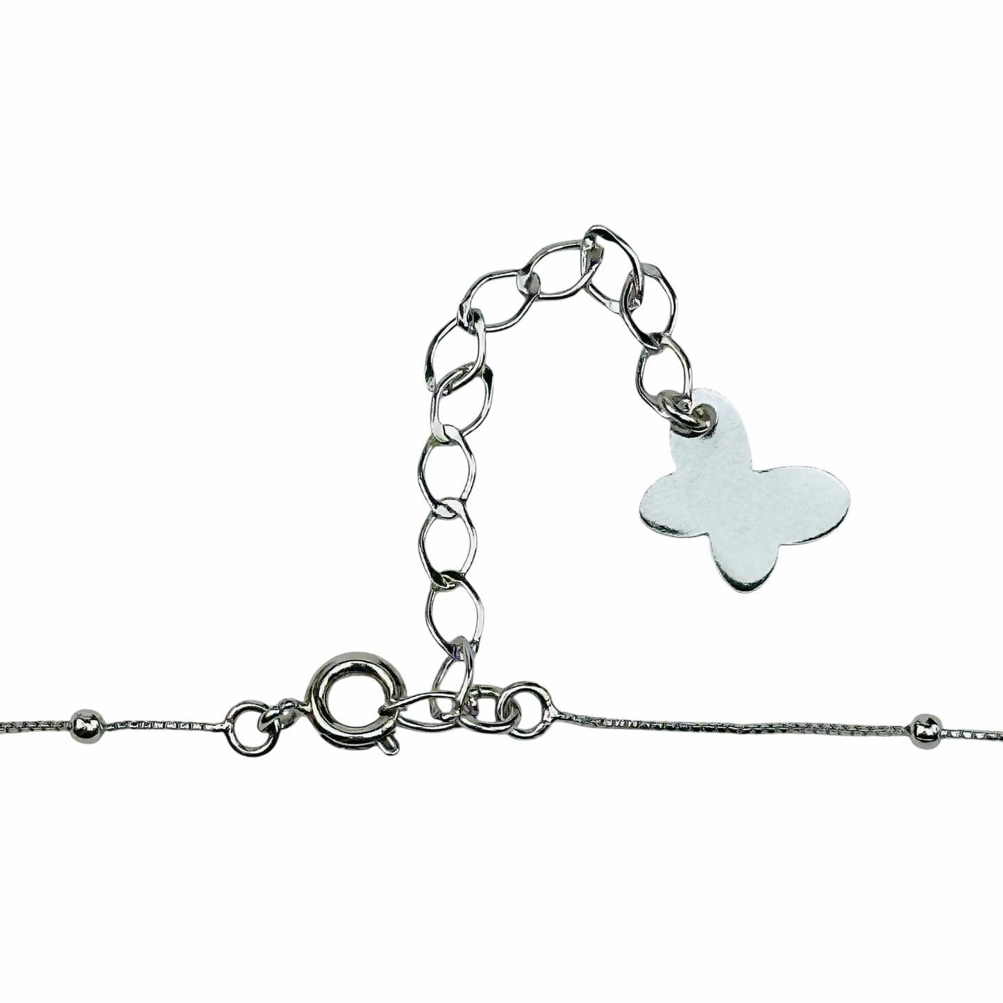 close up of the necklace clasp and charm 
