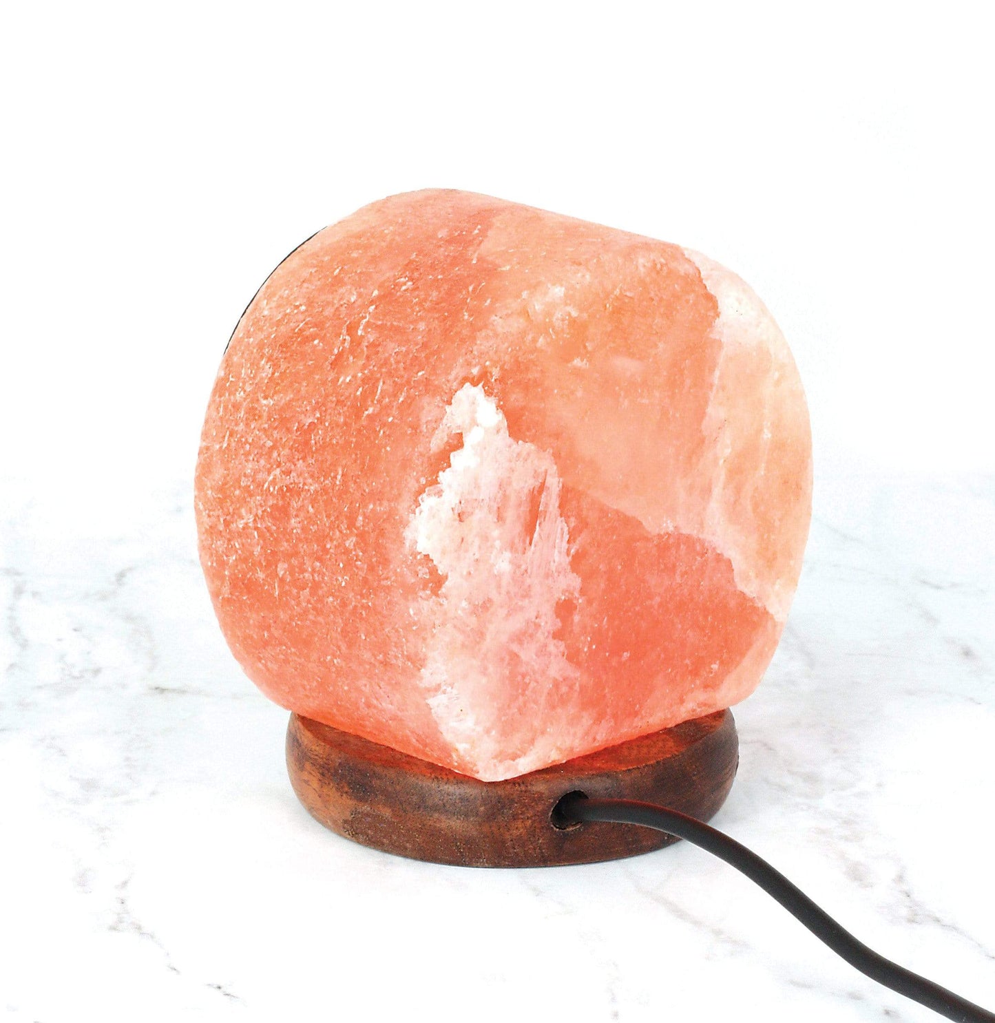 back side of the salt lamp to show the plug in cord 