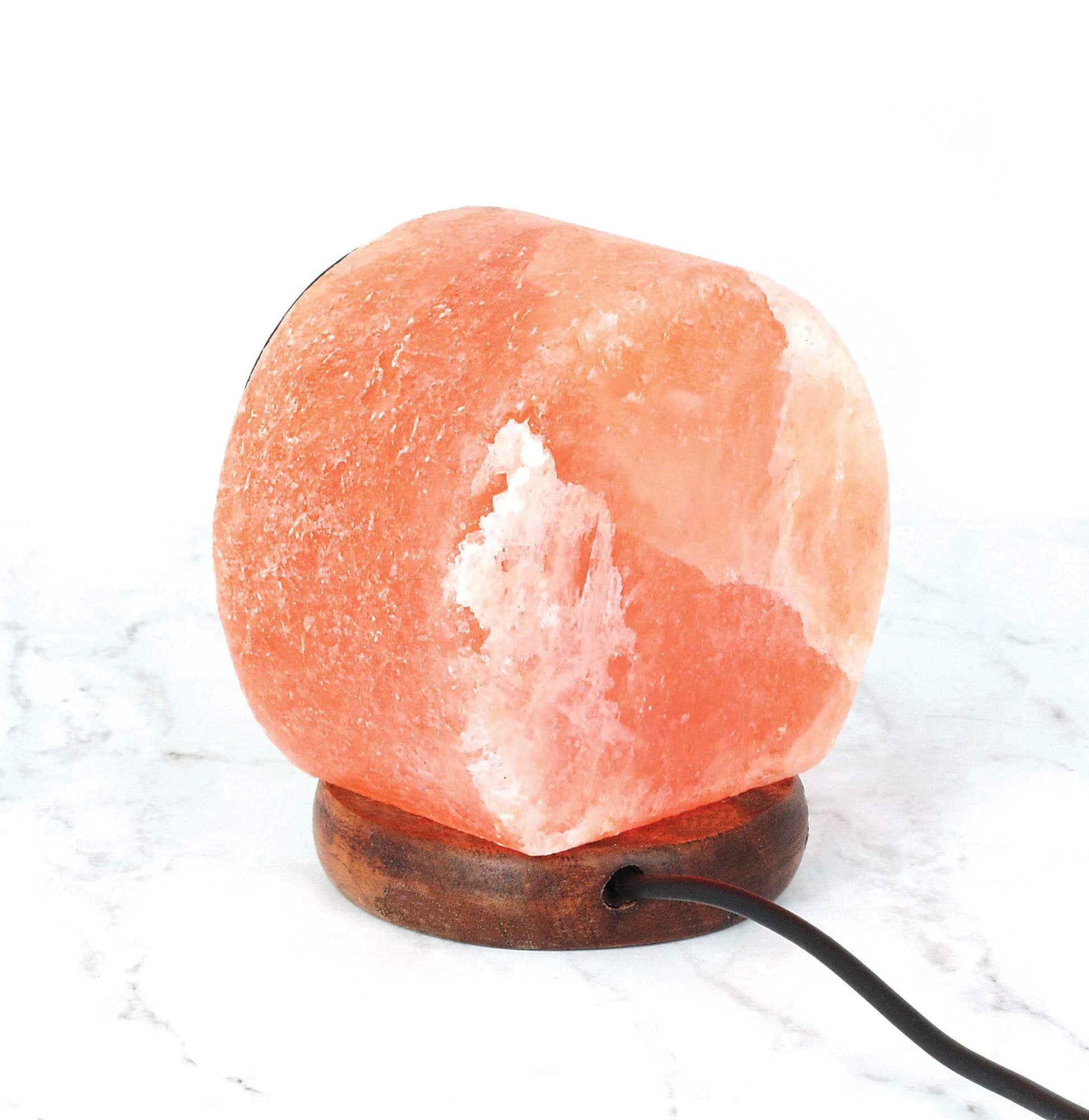 back side of the salt lamp to show the plug in cord 