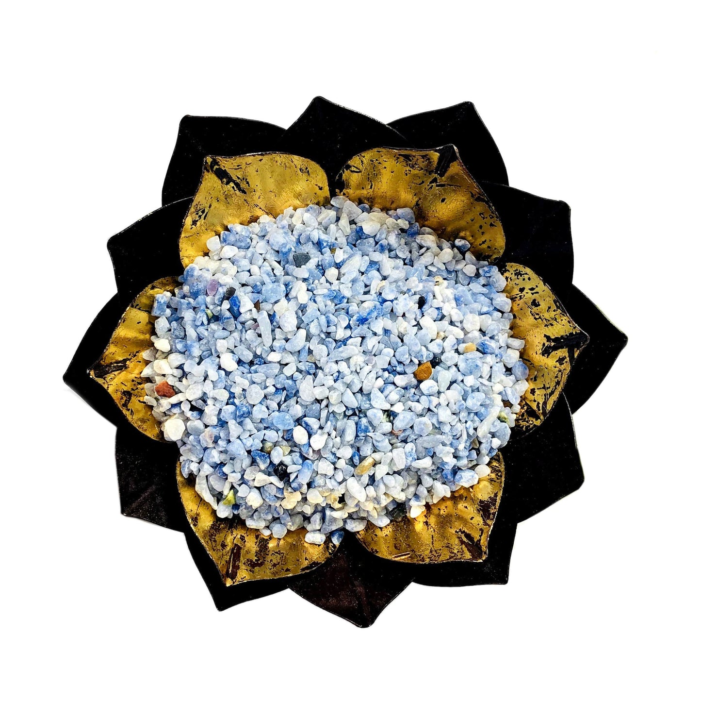 Blue Quartz Tiny Chip Stones  - Blue Gemstones -One Pound bag (TS-202B)