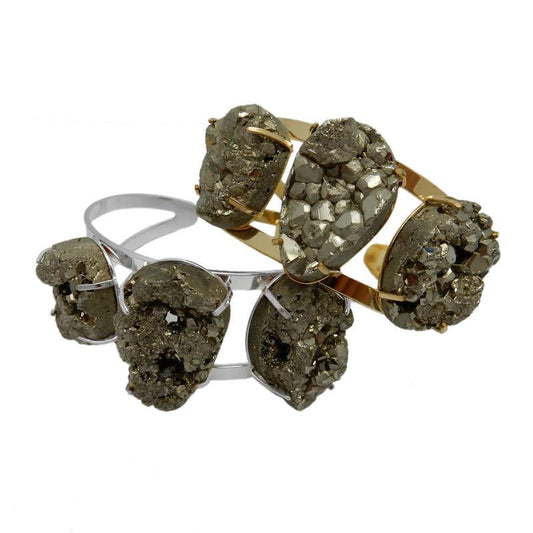 pyrite triple oval bracelet - 2 together