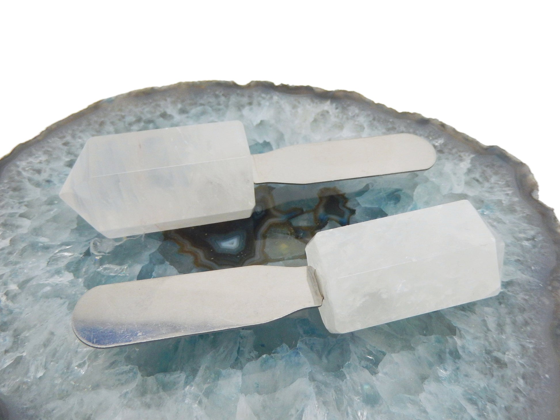 2 Quartz Butter Spreaders displayed 