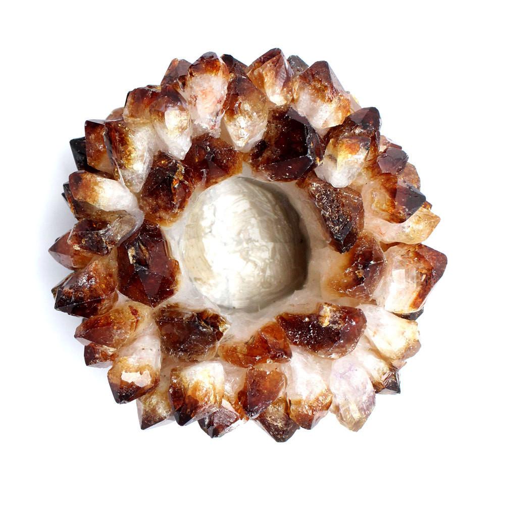 Citrine Point Candle Holder - top view