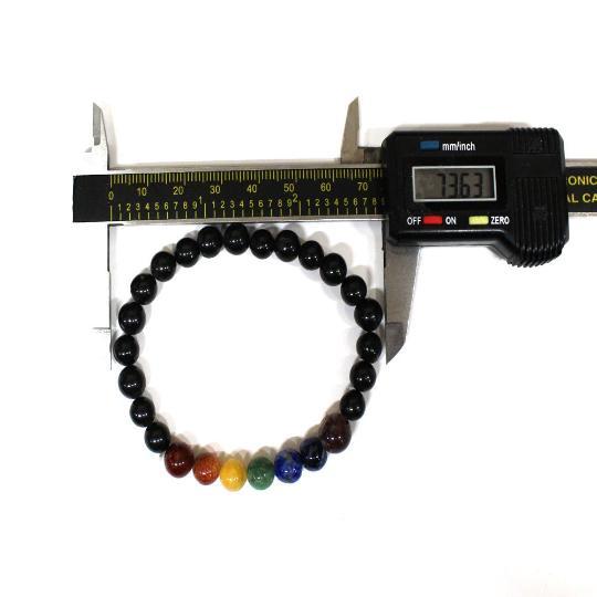 tourmaline and chakra being measured
