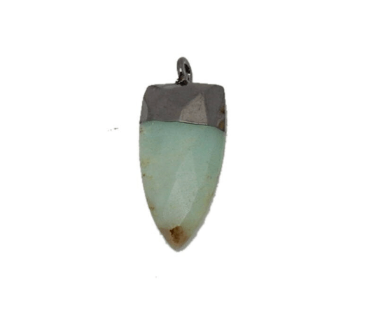 close up of the faceted polish on this pendant 
