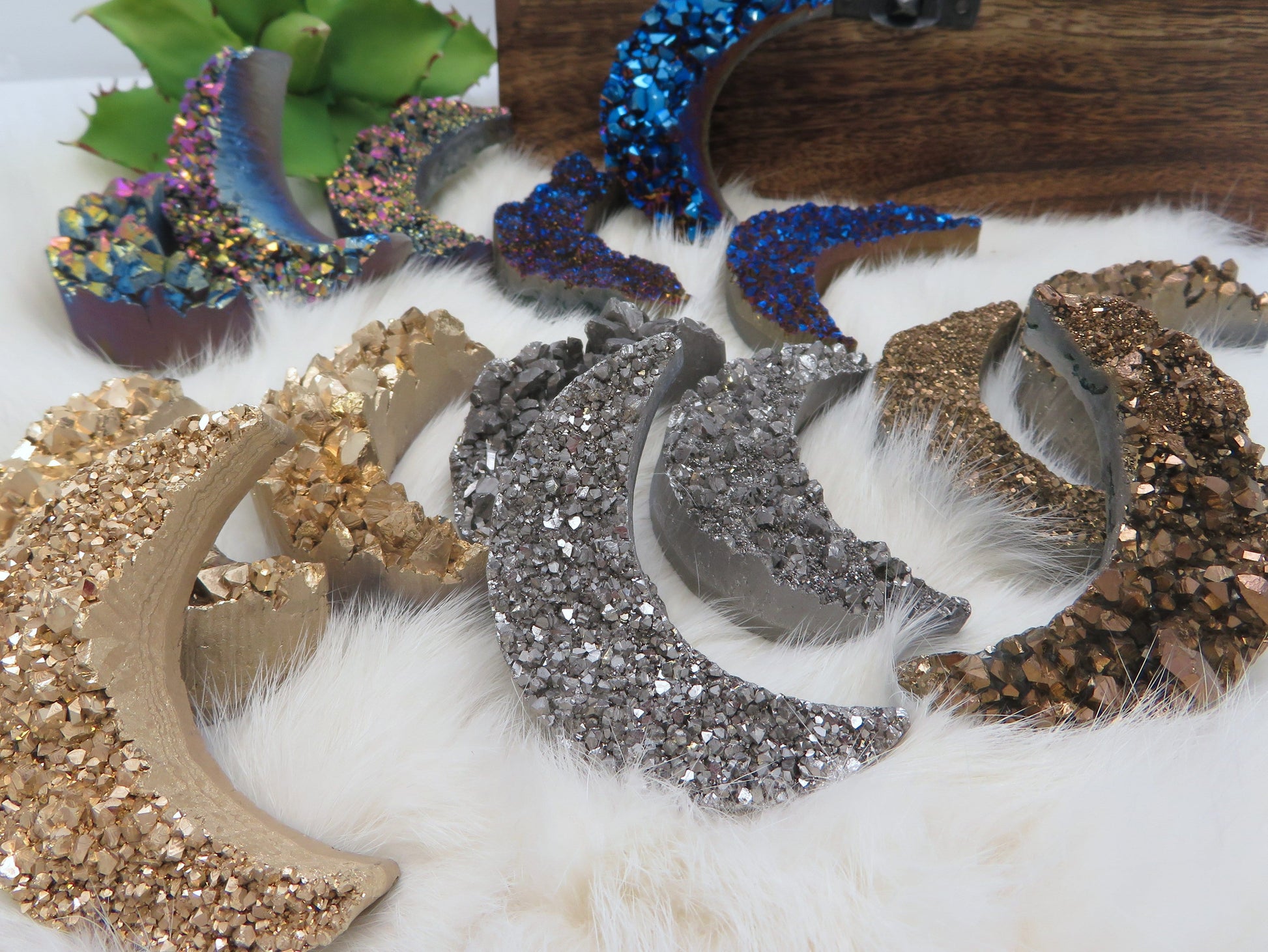 Titanium Druzy Stone Moons in all the available colors