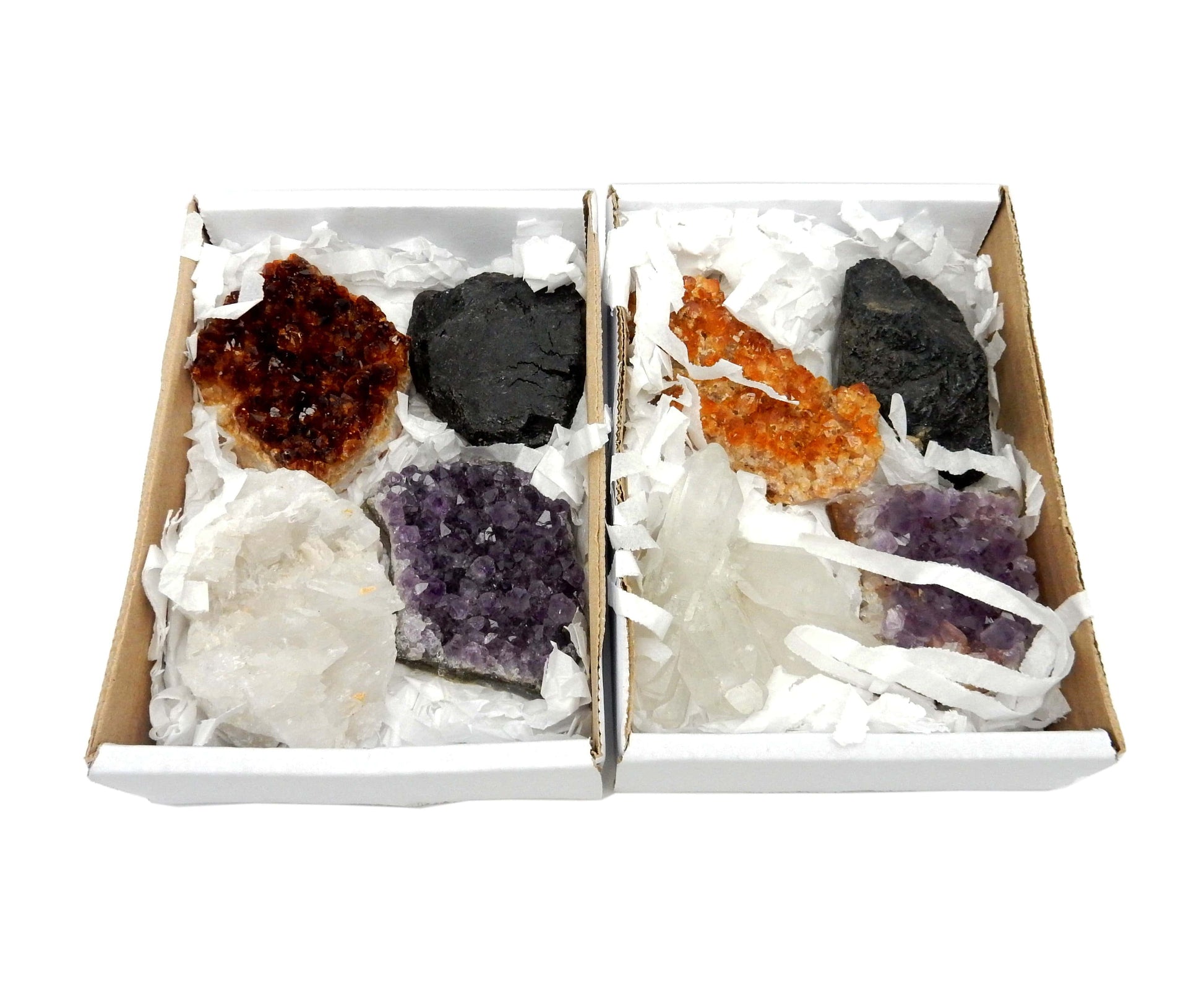 Display photo of two of our 4 stone boxes on a white background. 