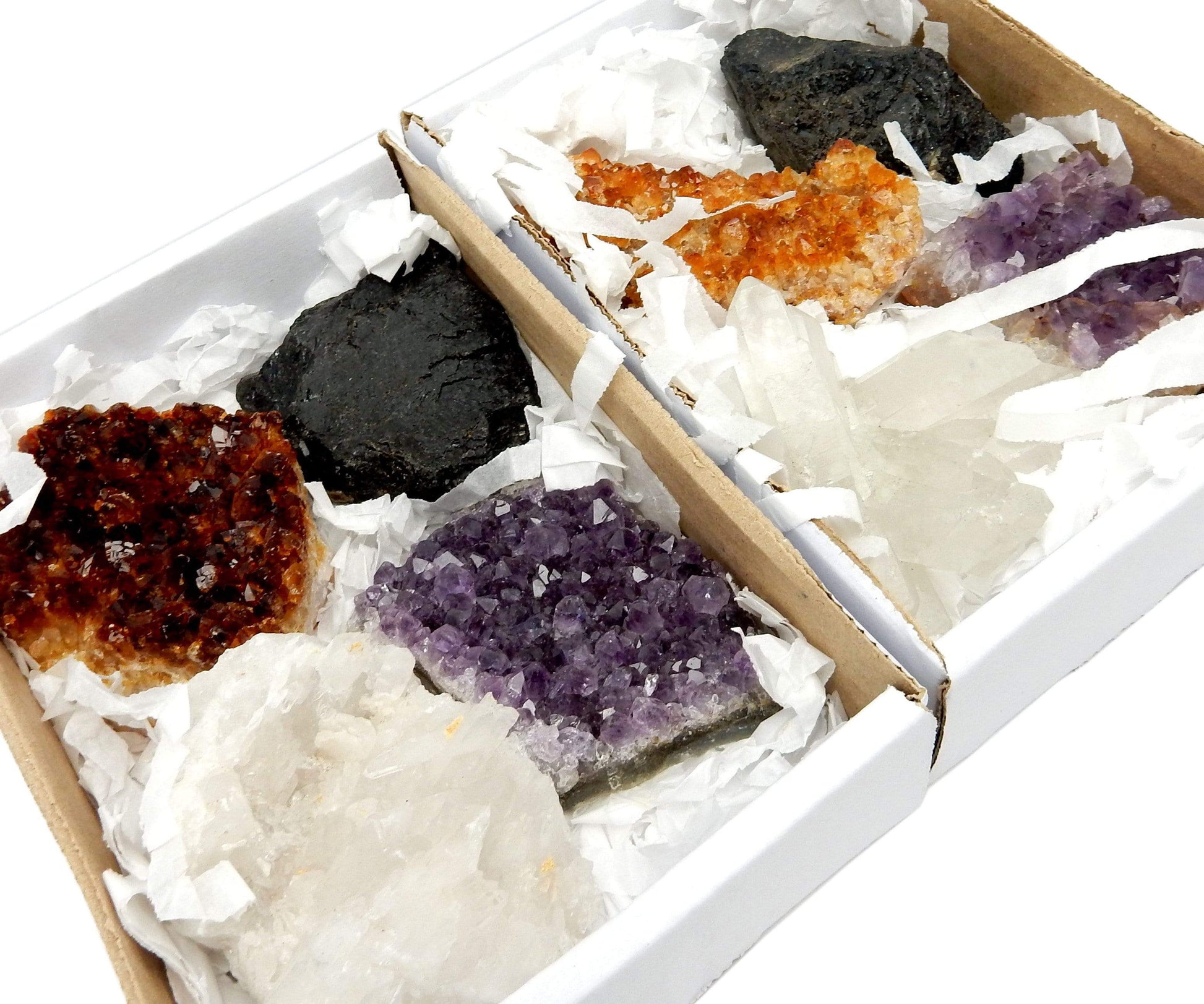 Display photo of two of our 4 stone boxes on a white background.