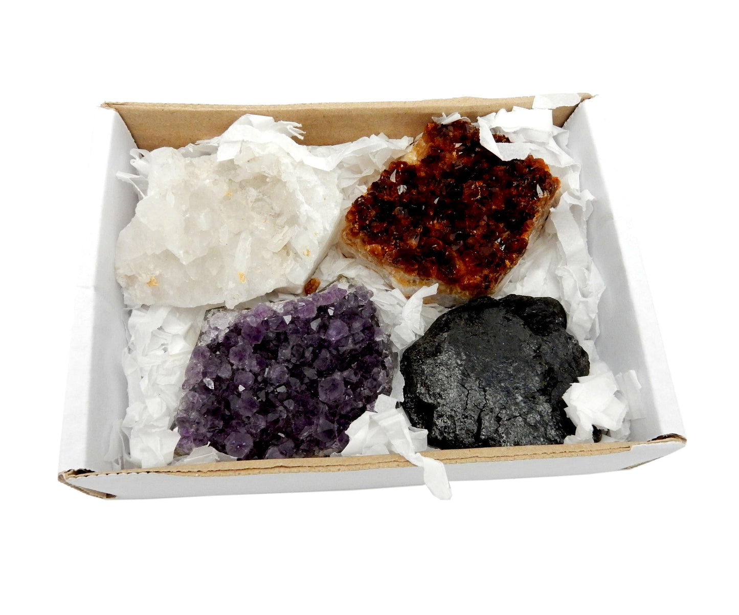 Display photo of one of our 4 stone box on a white background.