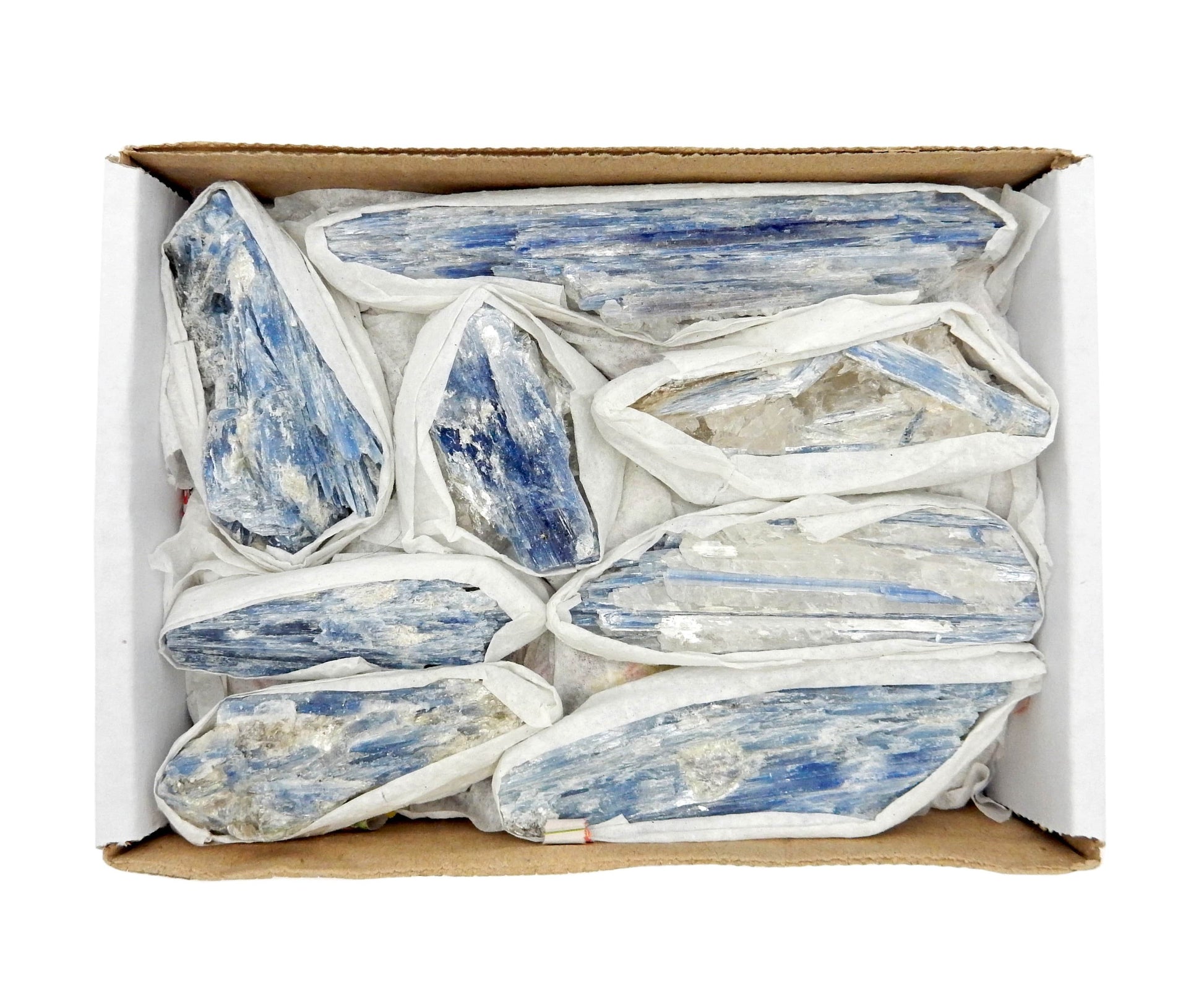 Aerial view of 1 Blue Kyanite Blade Flat Box.