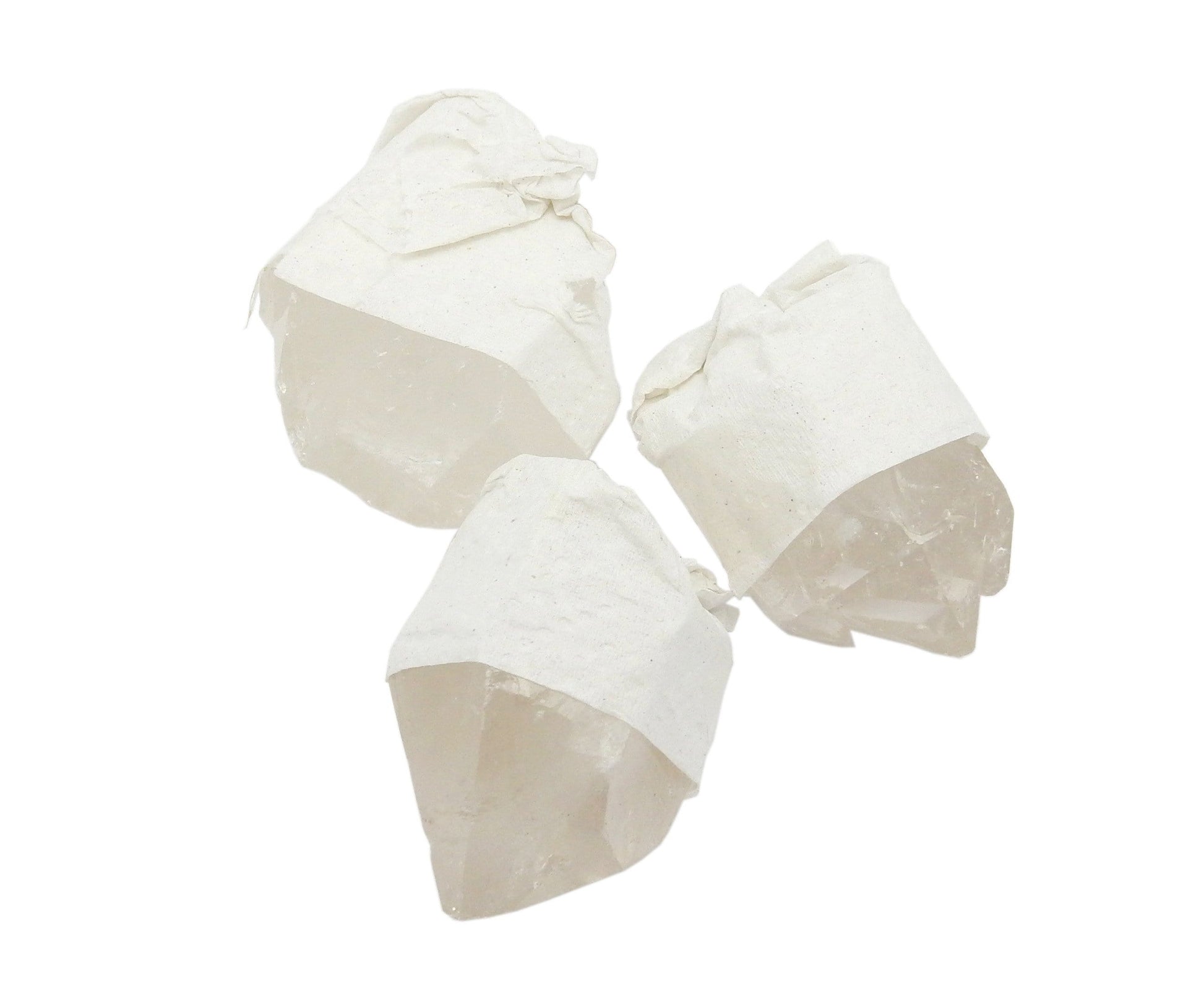 Crystal Quartz Point Flat Box  - 3 stones out of the box
