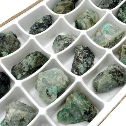 emerald chunk box on white background
