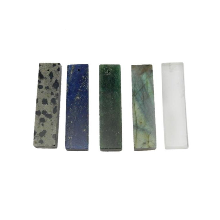 Gemstone Bars come in Dalmatian jasper lapis lazuli  green aventurine labradorite crystal quartz