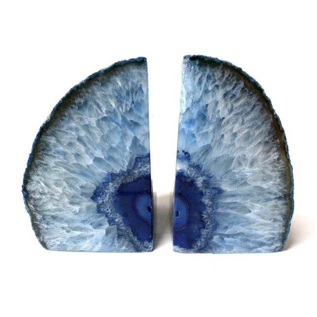 blue bookend  - close up
