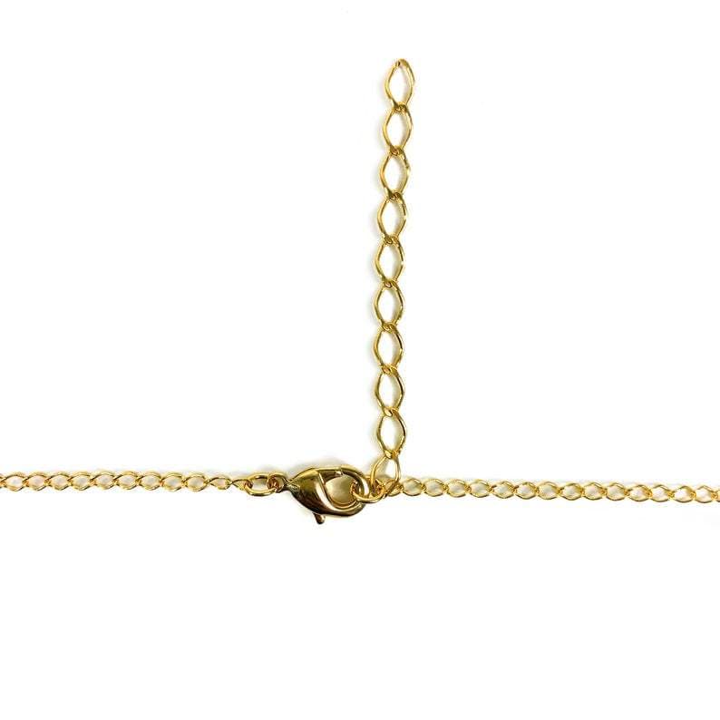 lobster clasp displayed to show end clasp