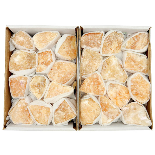 Orange Calcite Flat Box - Approx. 12 Piece Box