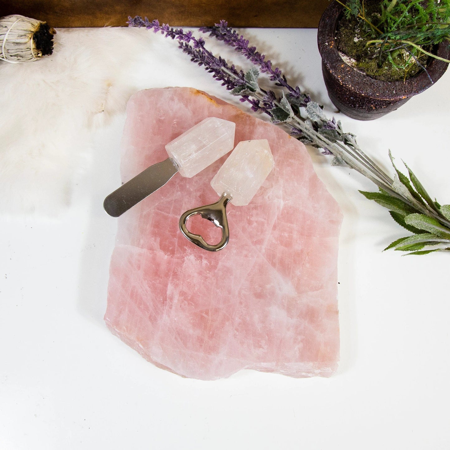  Thick Pink Slab - Table Setting - Home Decor & Spiritual Gift