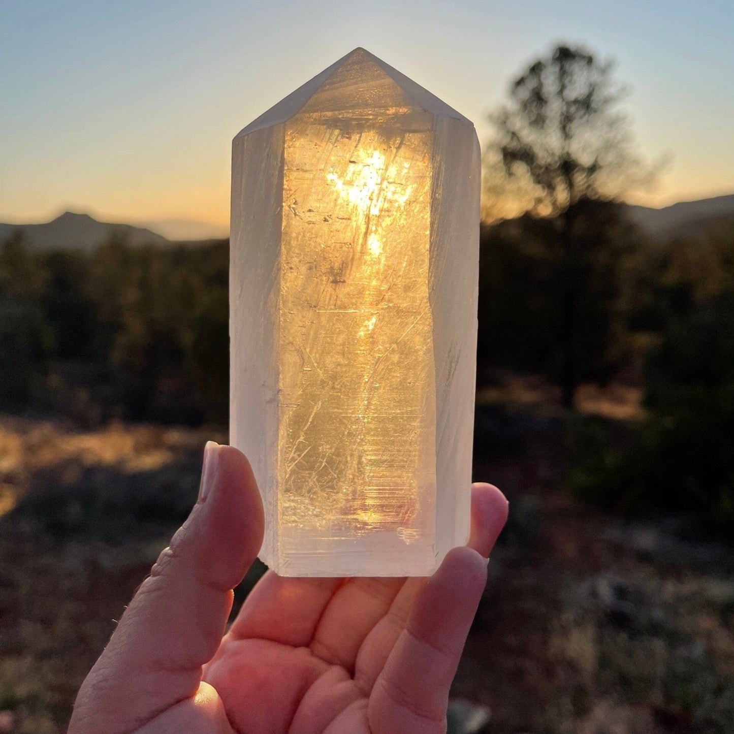 Polished Selenite Semi-Polished Point - By Weight (RK27)